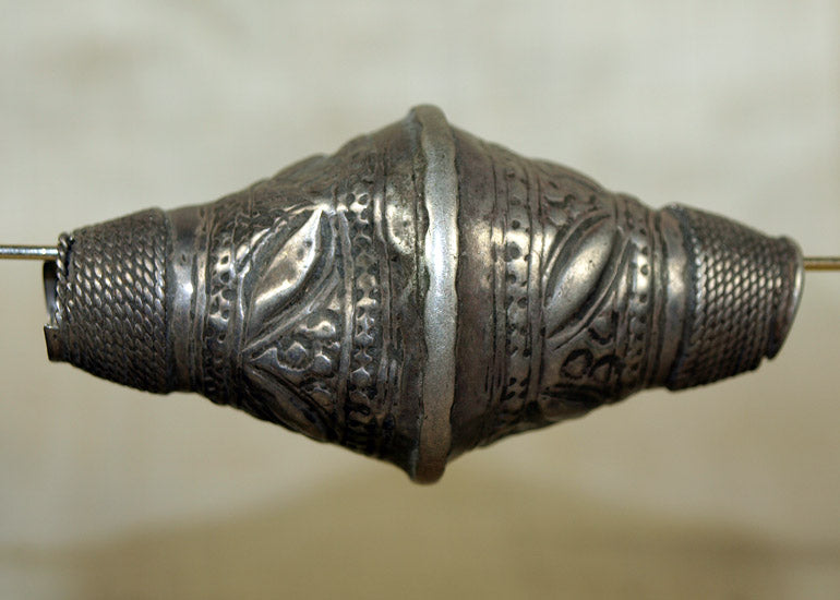 Large Antique Afghan Silver Bead