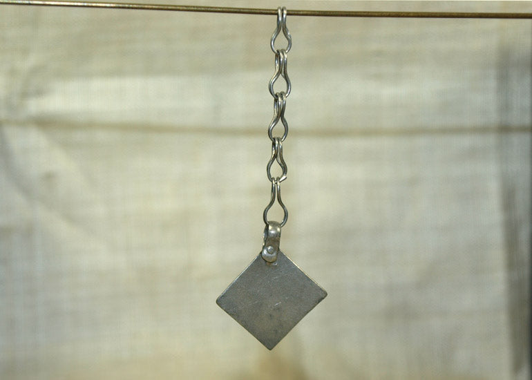 Afghan Coin Silver Drops on Chain