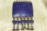 HUGE Afghan Silver with Enamel Work Pendant