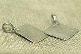 Flat Coin Silver Diamond Dangle from Afghanistan