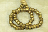 Strand of large rustic 12mm Brass Bicone Beads from Asia