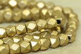 Strand 4mm Brass Cornerless Cube Beads