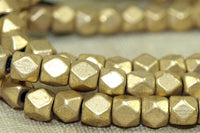 Strand 4mm Brass Cornerless Cube Beads