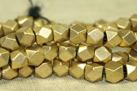 Strand of 5mm Brass Cornerless Cube Beads