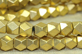 Strand of Solid 7mm Brass Cornerless Cube Beads