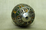 Vintage Silver and Enamel Berber Egg-Shaped Pendant