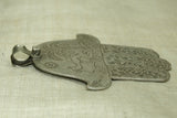 Vintage Silver Berber-made Hand of Fatima Pendant