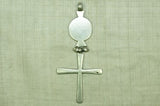 Large Antique Silver Hinged Coptic Cross