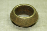 Heavy Antique Brass Ring with Pattern from Ethiopia