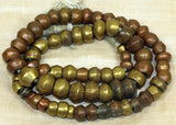 Strand of Antique Bronze, Brass, Copper Beads from Ethiopia
