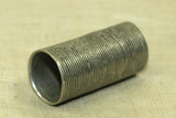 Cylindrical Silver Hair Bead from Ethiopia