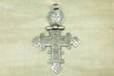 Old Ethiopian Silver Coptic Cross with Hinge