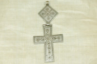 Antique Ethiopian Silver Coptic Cross with Hinge