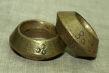 Heavy Antique Brass ring with eyes from Ethiopia