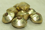 Shiny Brass Bicone Bead from Ethiopia