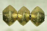 Shiny Brass Bicone Bead from Ethiopia