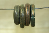 Set of Thick Bronze Hair Rings from Ethiopia