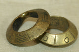 Pair of solid Brass antique Hair Rings from ethiopia