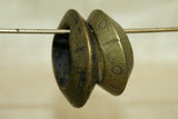 Pair of solid Brass antique Hair Rings from ethiopia