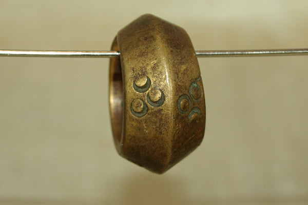 Chunky Bronze Antique Hair Ring from Ethiopia