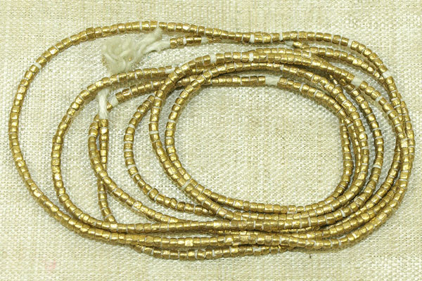 2mm Brass Ethiopian Heishi, New