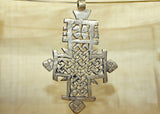 New Large Silver Color Ethiopian Coptic Cross