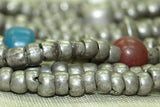 Old Ethiopian Silver Heishi and Glass Beads