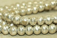 8mm Silver Color Round Beads from Ethiopia