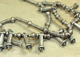 Ethiopian Silver Heishi Necklace with Penis Pendants