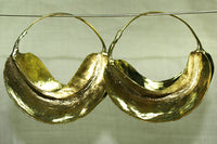 Fulani Brass Earrings, Super Large