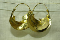 Super Shiney Fulani Brass Earrings, Medium