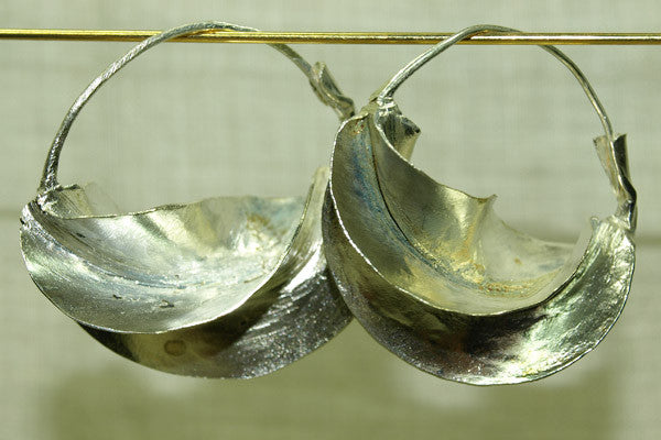 Traditional Silver Fulani Earrings, Small