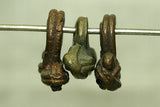 Small Vintage Brass "Peanut" Charm,  Ghana