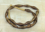 Strand of Traditional Brass Bicone Beads from Ghana