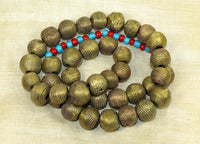 Heavy Cast Brass Round Beads from Ghana