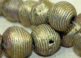 Heavy Cast Brass Round Beads from Ghana