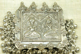 Large Silver Genesha Prayer Pendant from India