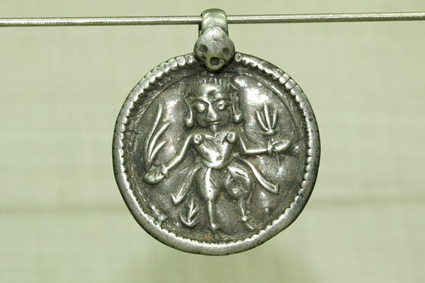Vintage Shiva &#2358;&#2367;&#2357; Silver Amulet from India