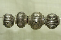 Antique Fluted Silver Beads