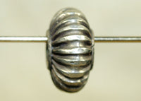 Antique Silver Fluted Beads from India