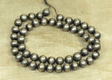 Strand of Sterling Silver 9mm Beads from India