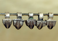 Set of Five Antique Silver Drops from India