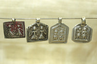 Set of Silver Twin Hindu Deity Amulets