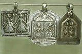 Set of Antique Silver "Twin Deities" Amulets