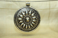 Large silver pendant from India