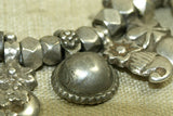 Antique Silver Cornerless Cubes and Drops from India