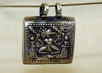 Lord Ganesha Silver Prayer Box from India