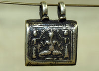 Hindu God Ganesha Silver Prayer Box from India