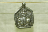 Large Antique Silver Goddess Durga Pendant