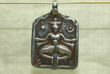 Large Antique Silver Shiva Hindu God pendant